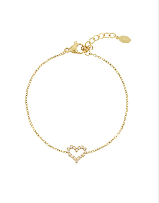 Starlight Heart Armband – Goud