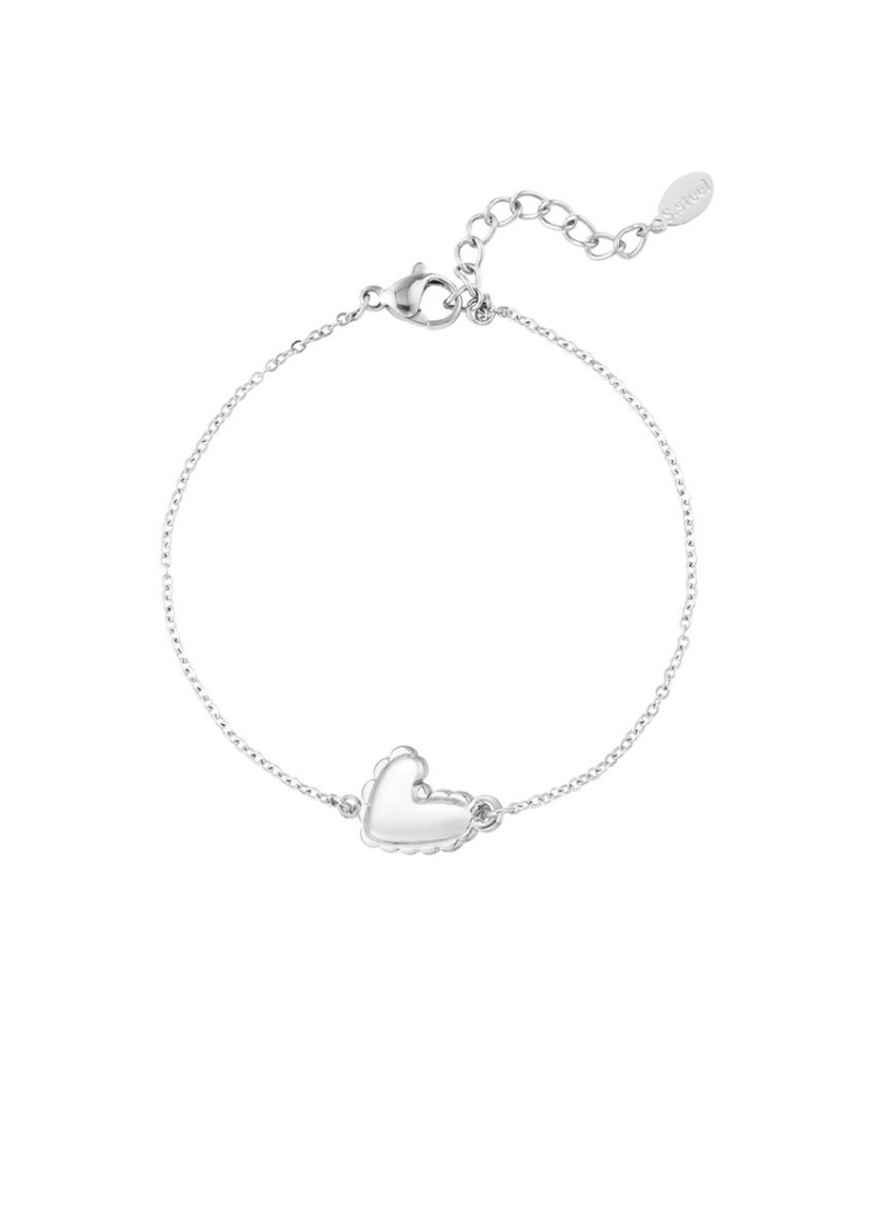 Amara Heart Armband – Zilver